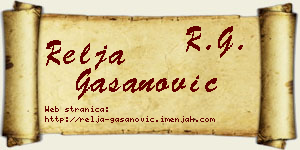 Relja Gašanović vizit kartica